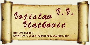 Vojislav Vlatković vizit kartica